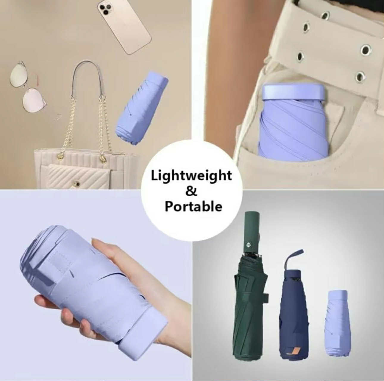 Mini Pocket Umbrella w/ Hard Case
