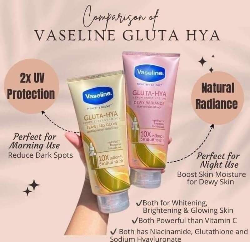 Vaseline Healthy Bright GLUTA-HYA Serum Burst Lotion 330ml AUTHENTIC from Thailand