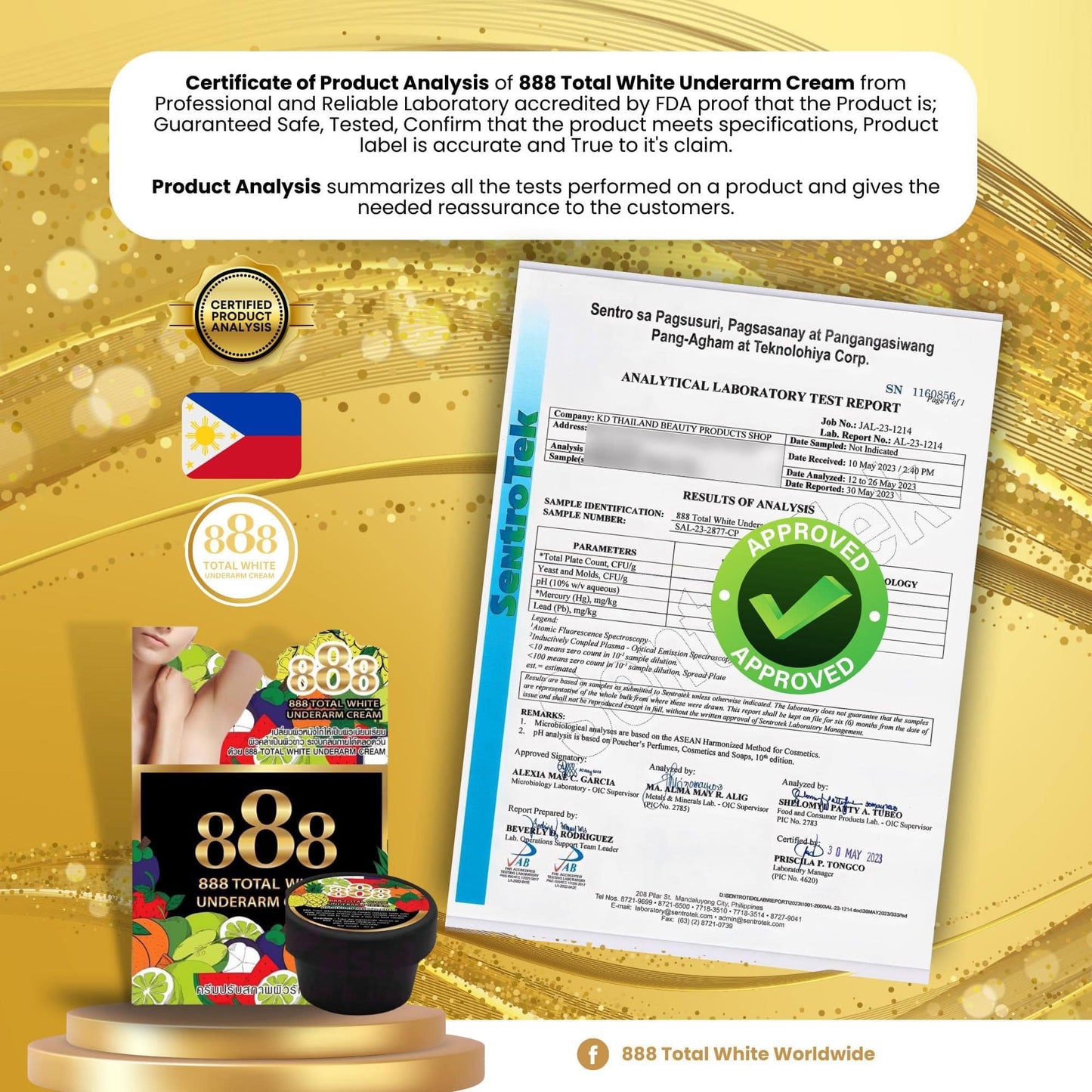 888 Underarm Cream Authentic from Thailand