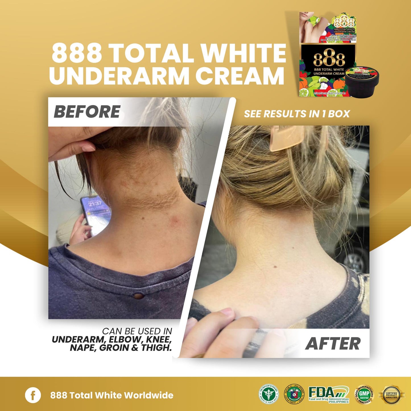 888 Underarm Cream Authentic from Thailand