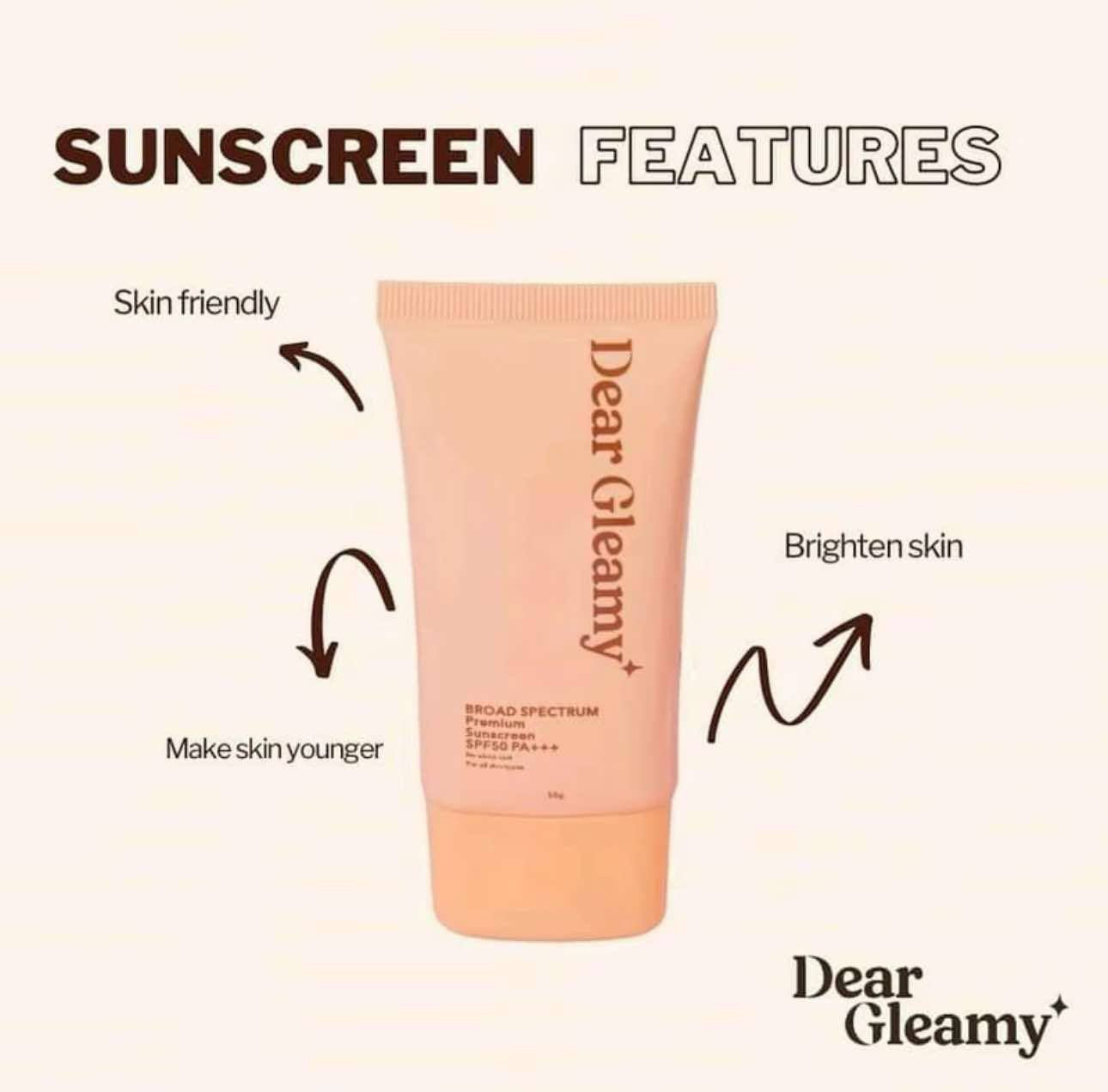 Dear Gleamy Premium Sunscreen SPF 50
