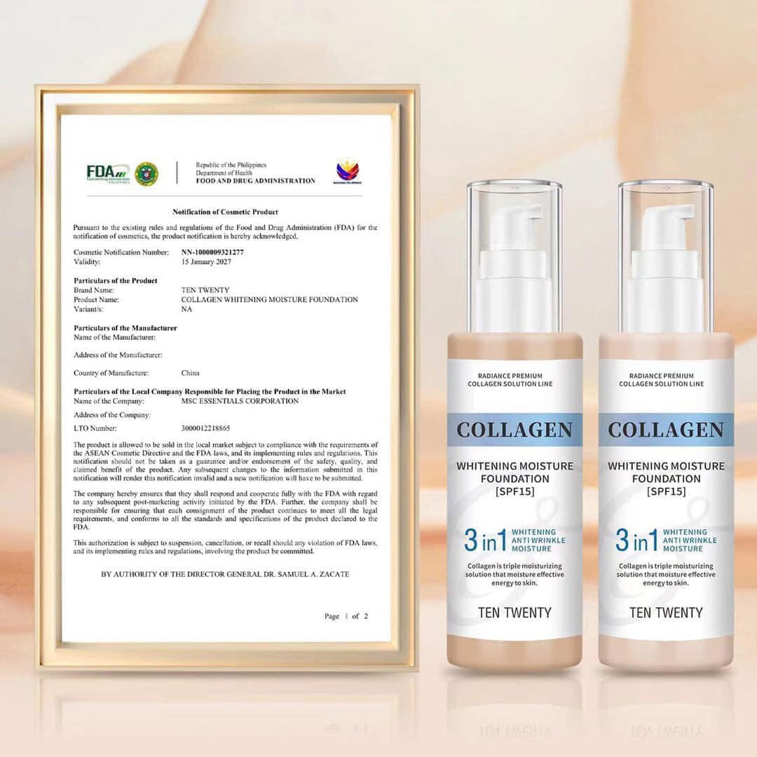 3 in 1 Collagen Whitening Moisture Foundation SPF 15