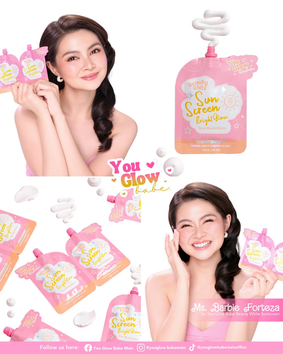 BEAUTY WHITE SUNSCREEN Bright Glow by You Glow Babe