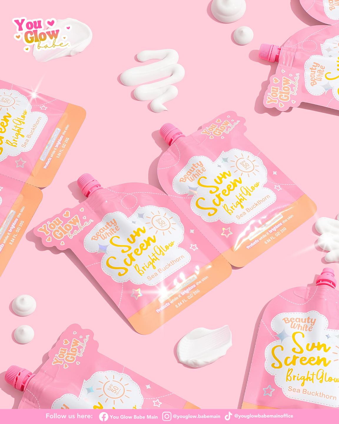 BEAUTY WHITE SUNSCREEN Bright Glow by You Glow Babe