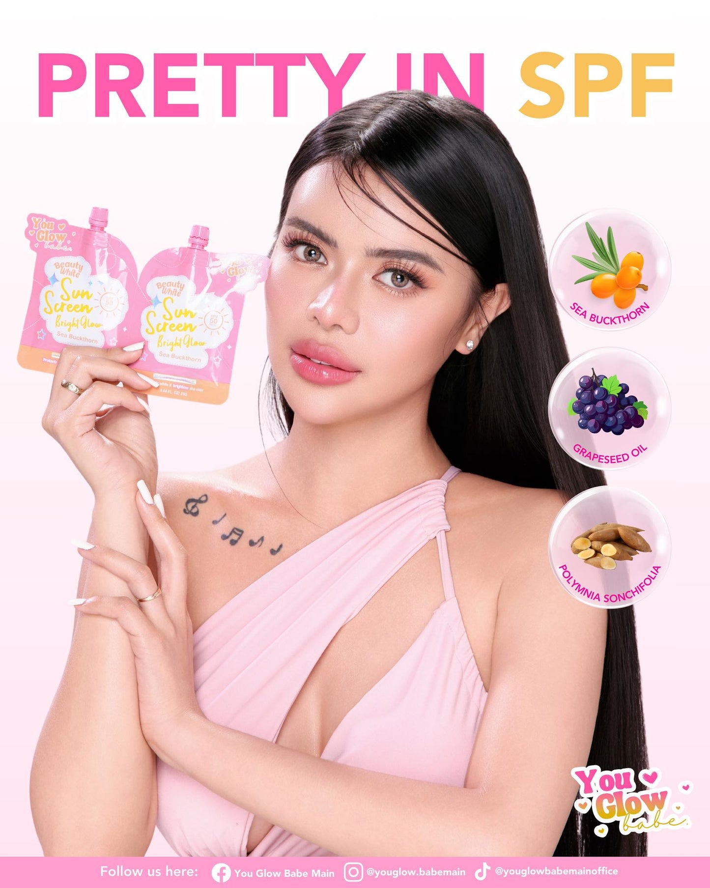 BEAUTY WHITE SUNSCREEN Bright Glow by You Glow Babe