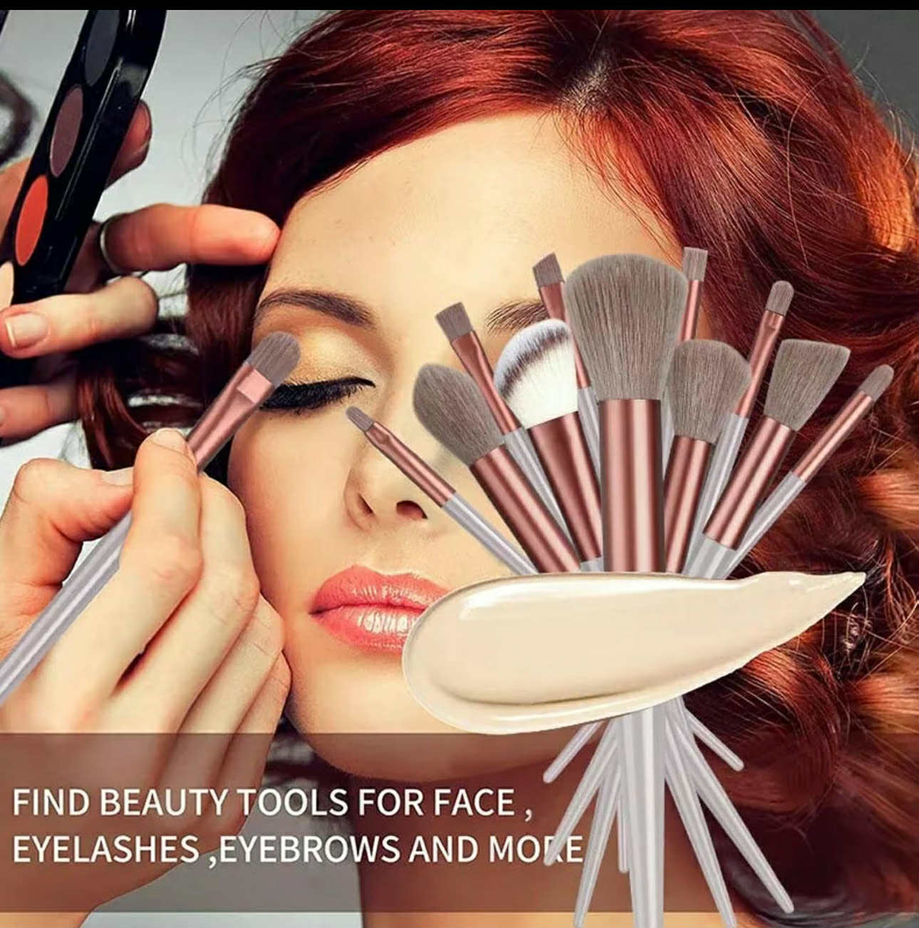 13pcs MakeUp/Cosmetic Brush Set | Beauty Cosmetic Brushes w/ Soft Fur
