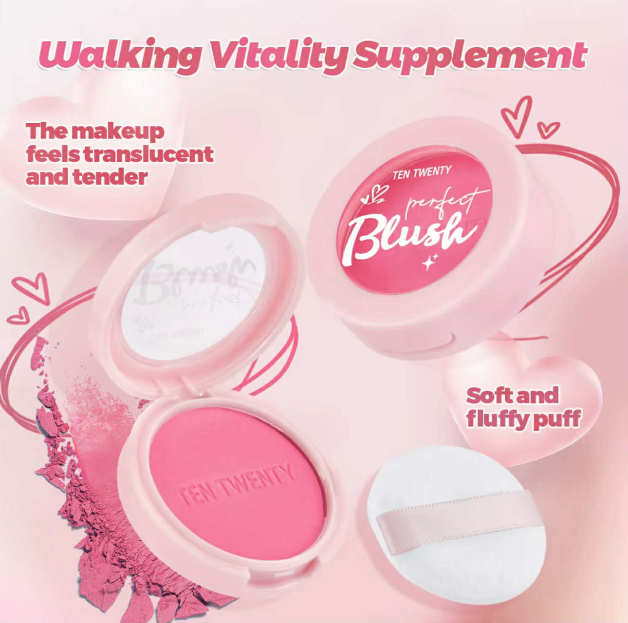 PERFECT BLUSH by Ten-Twenty 5g | Natural Pigmented Blush Powder
