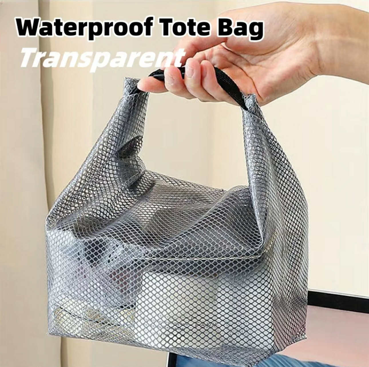 TRENDING Waterproof Tote Bag w/ HIGH QUALITY | Transparent Storage Bag
