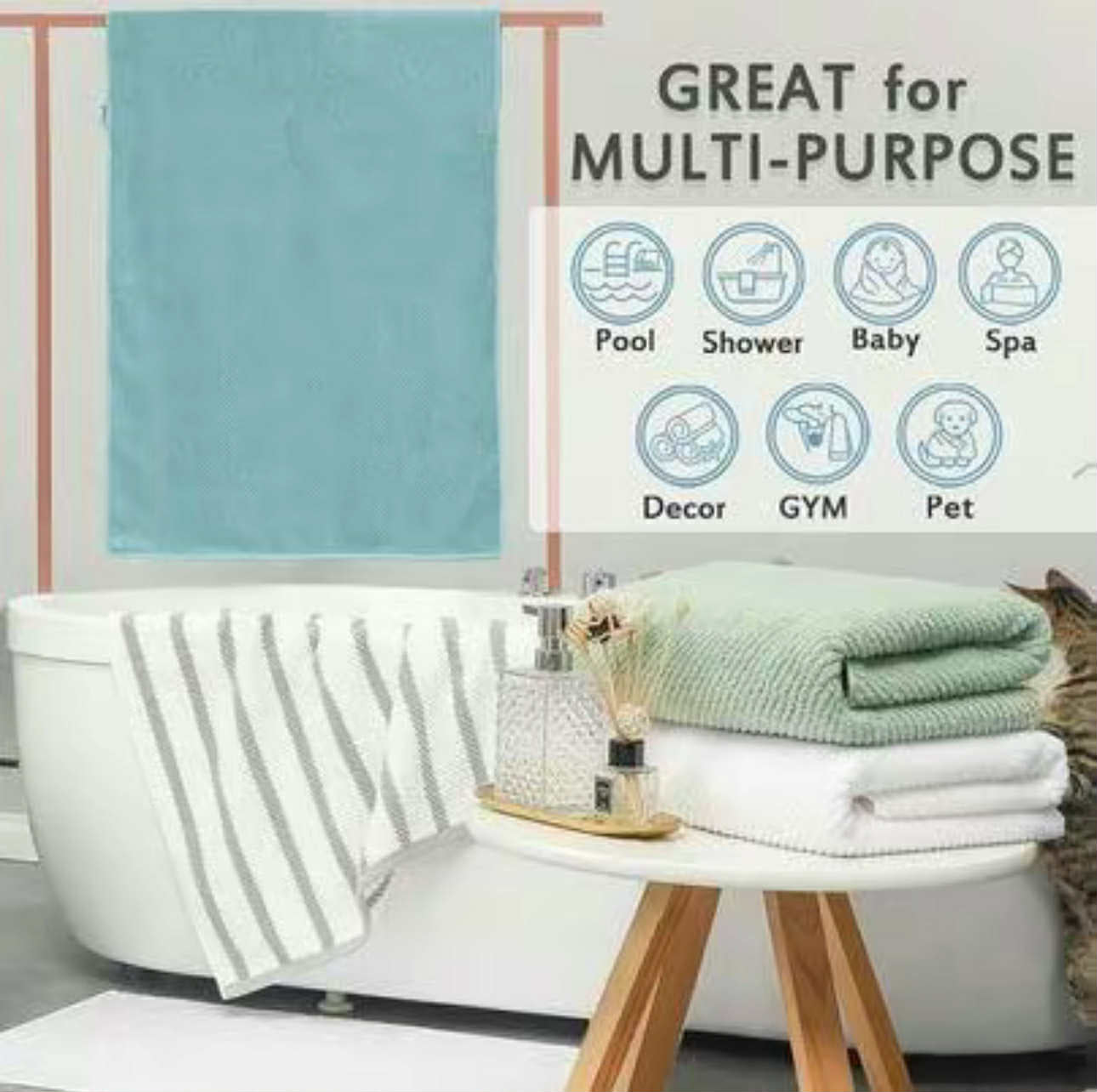 Buy1 Take1 Microfiber Japanese Absorbent Bath Towel