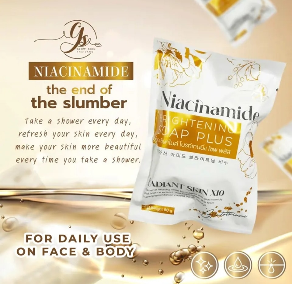 NIACINAMIDE BRIGHTENING SOAP PLUS Authentic from Thailand