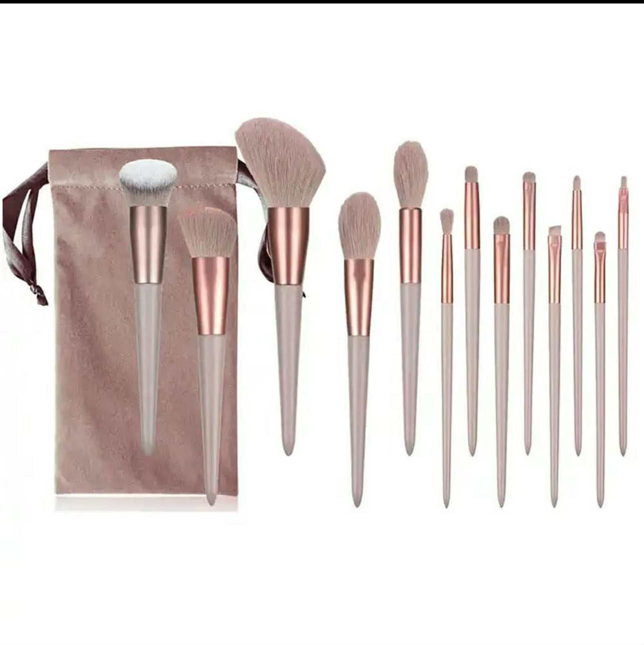 13pcs MakeUp/Cosmetic Brush Set | Beauty Cosmetic Brushes w/ Soft Fur