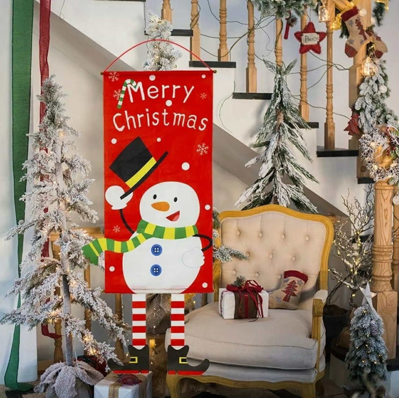 Christmas Hanging Flag/Banner - Christmas Decorations & Ornaments