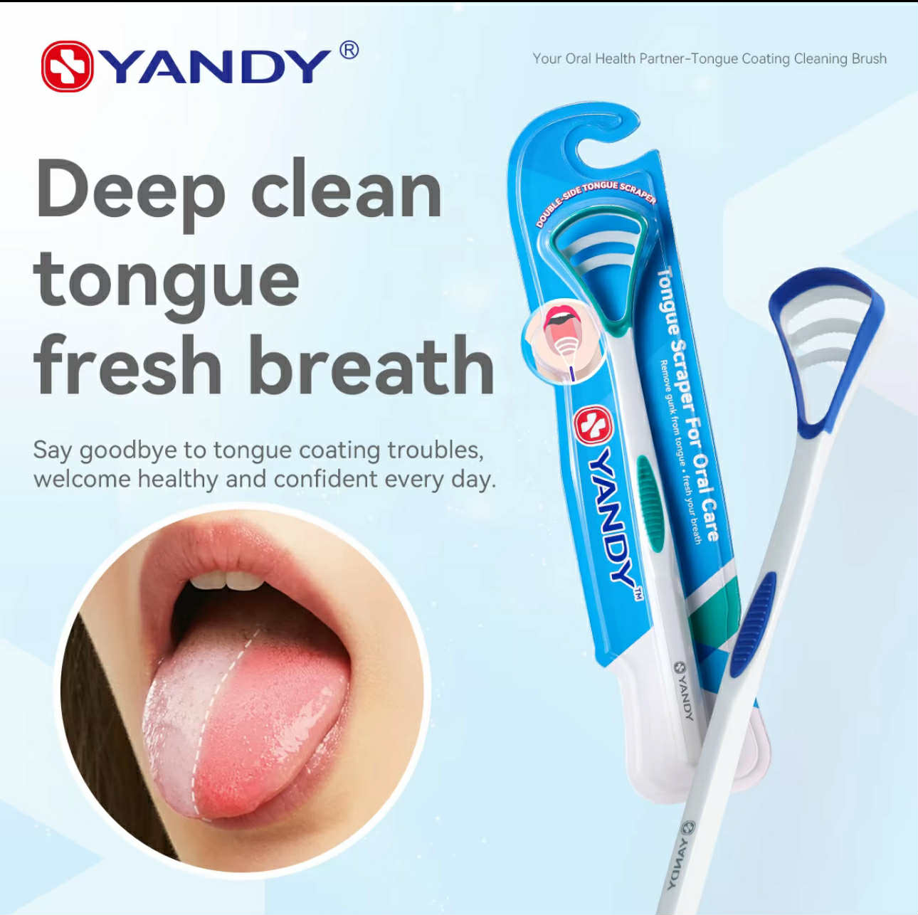 TONGUE CLEANER for Oral Care & Fresh Breath 3pcs for ONLY 199 pesos