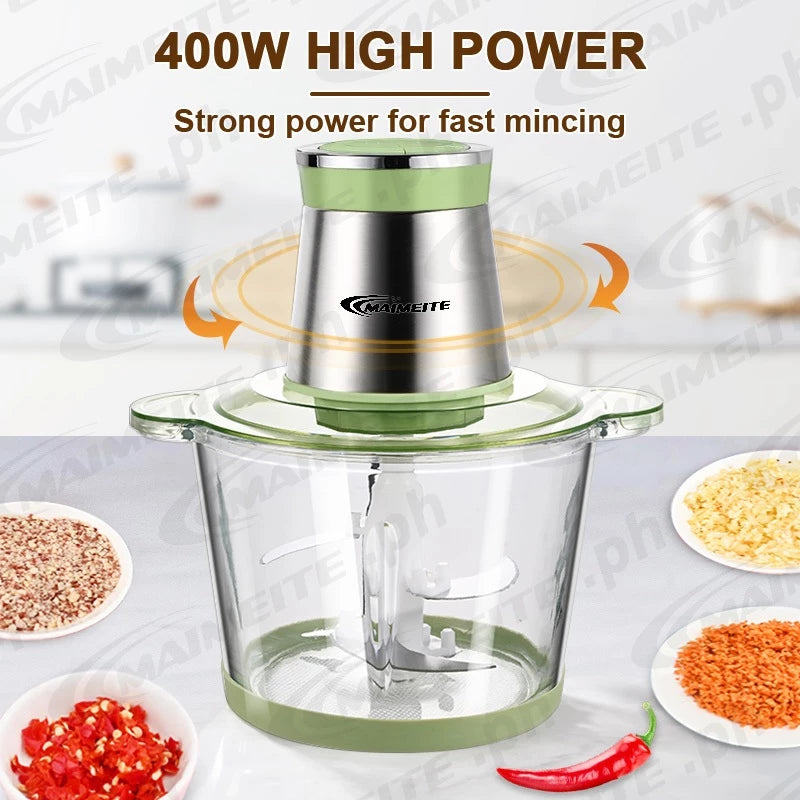 Maimeite Meat Grinder | Multifunctional Food Processor | 2-Speed Adjustment Food Mixer Electric Grinder in 3L and 4L