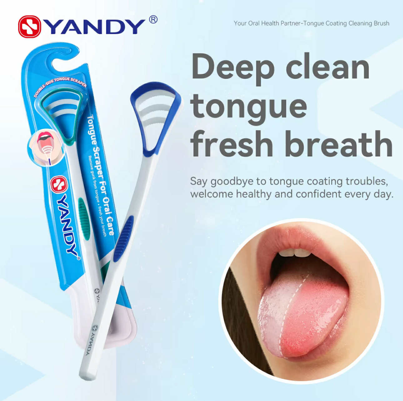 TONGUE CLEANER for Oral Care & Fresh Breath 3pcs for ONLY 199 pesos