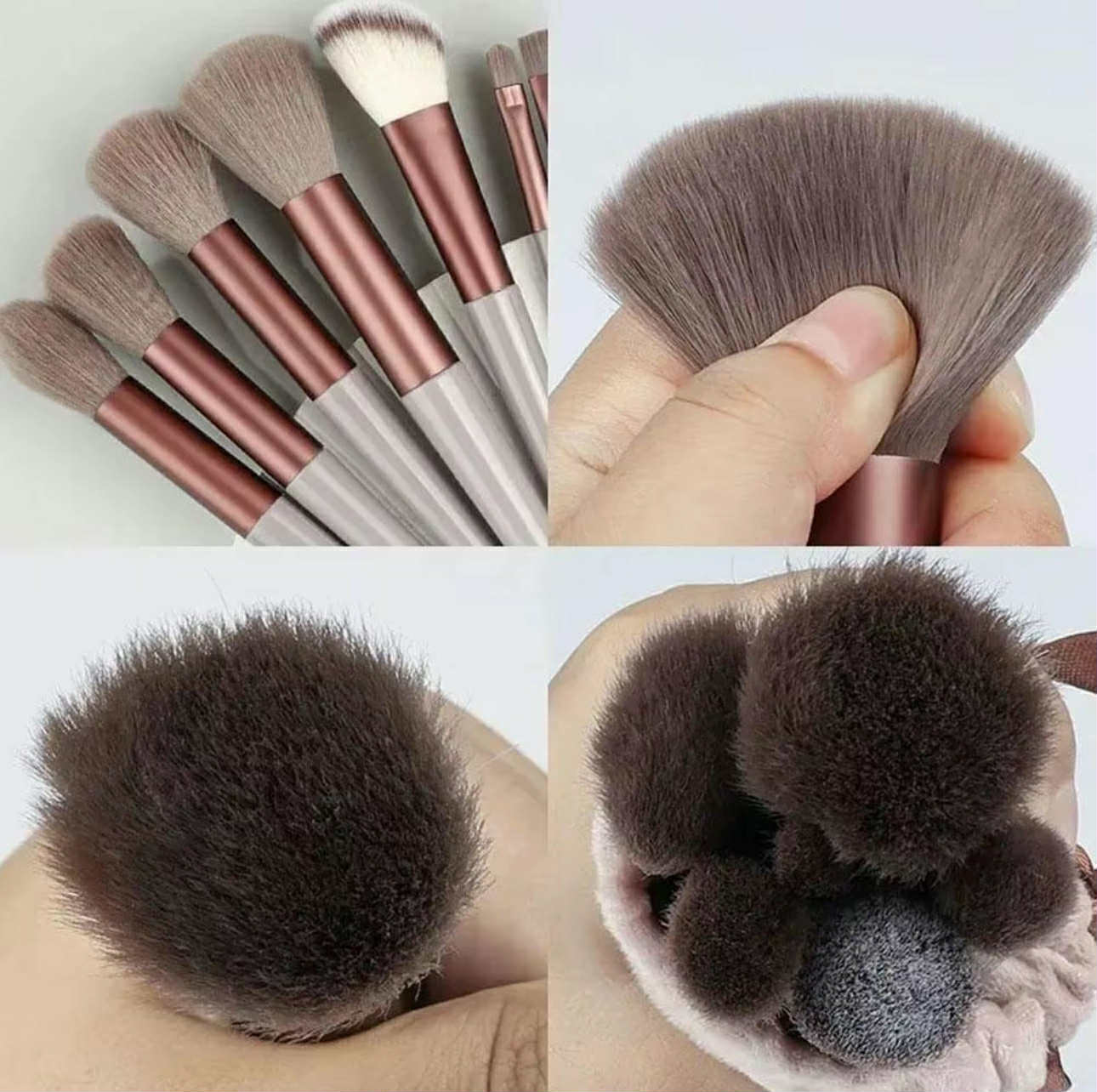 13pcs MakeUp/Cosmetic Brush Set | Beauty Cosmetic Brushes w/ Soft Fur