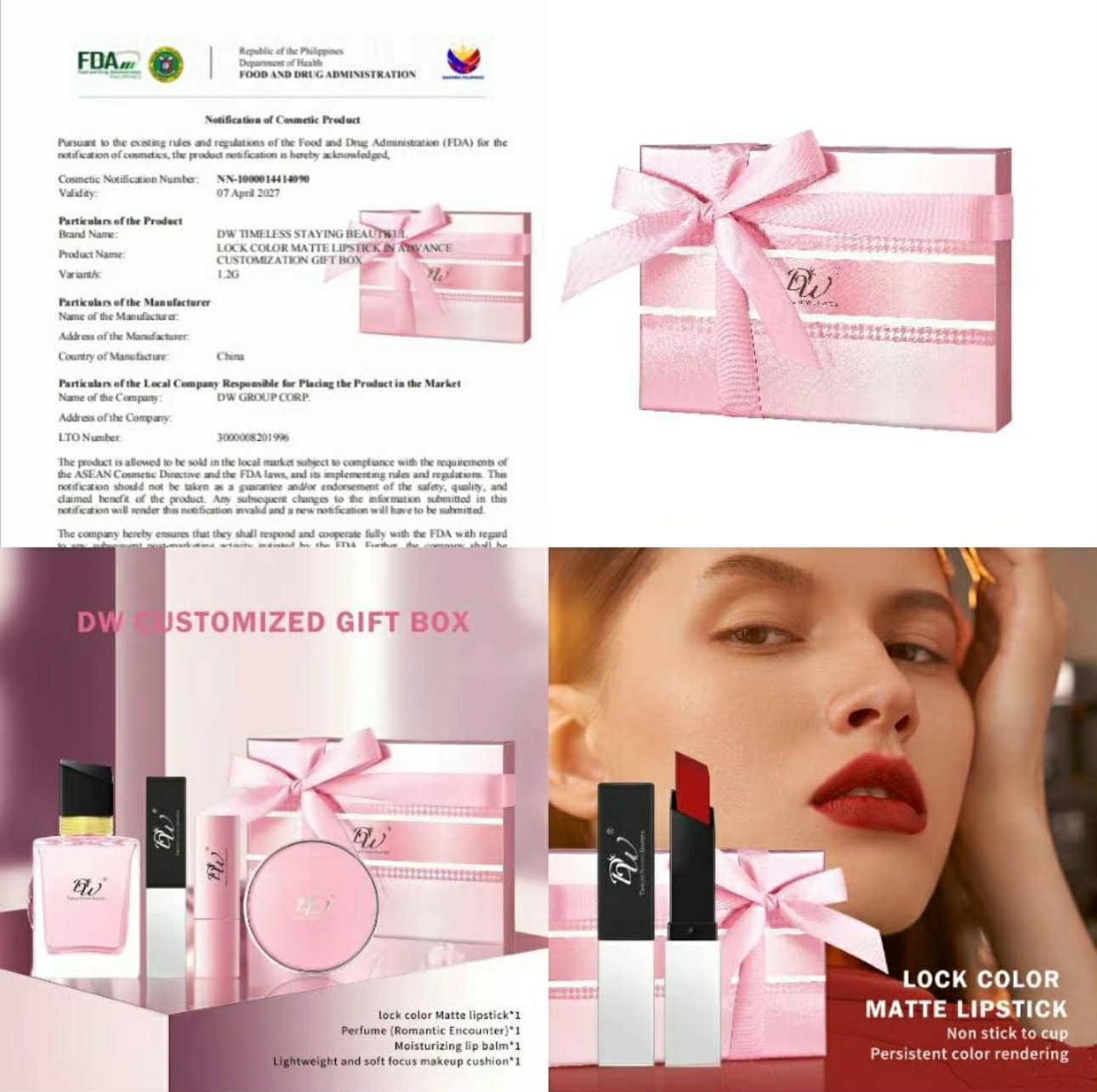 DW Customized Gift Set | Make Up Gift Set | 4pcs each box