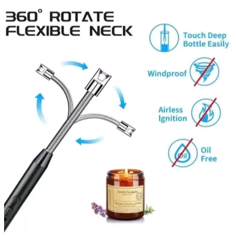 RECHARGEABLE KITCHEN LIGHTER | Electric/USB | Windproof LED Plasma Arc