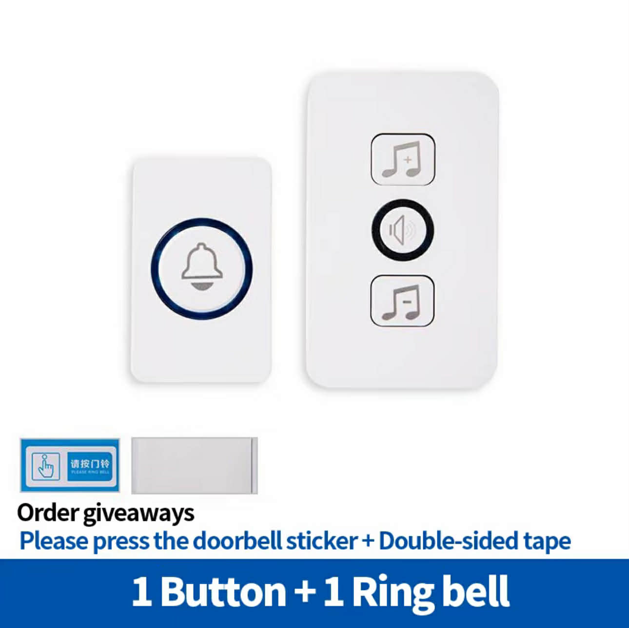Wireless Waterproof Smart Doorbell | Hole Free installation Doorbell