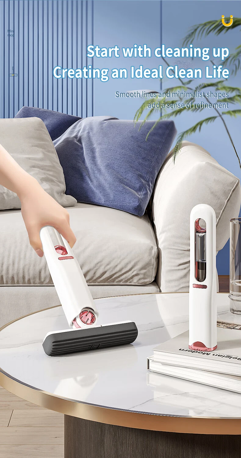 Mini Handheld Mop Powerful Squeeze Folding | Self-Squeezing