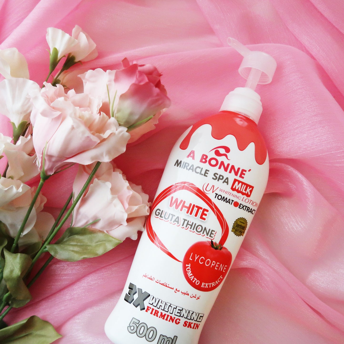 A Bonné Miracle Spa Milk Uv Whitening Lotion Tomato Extract White Glutathione | 500ML
