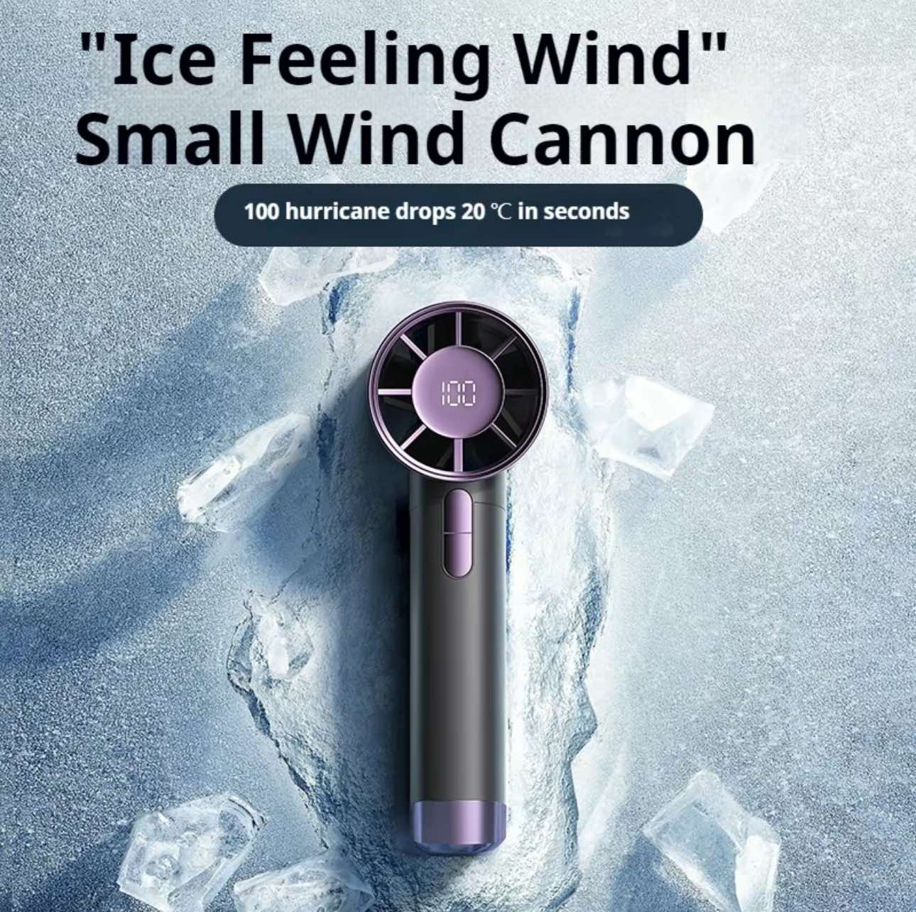 Bladeless Handheld Small Portable High Speed Rechargeable Turbo Fan w/ 8000MAH