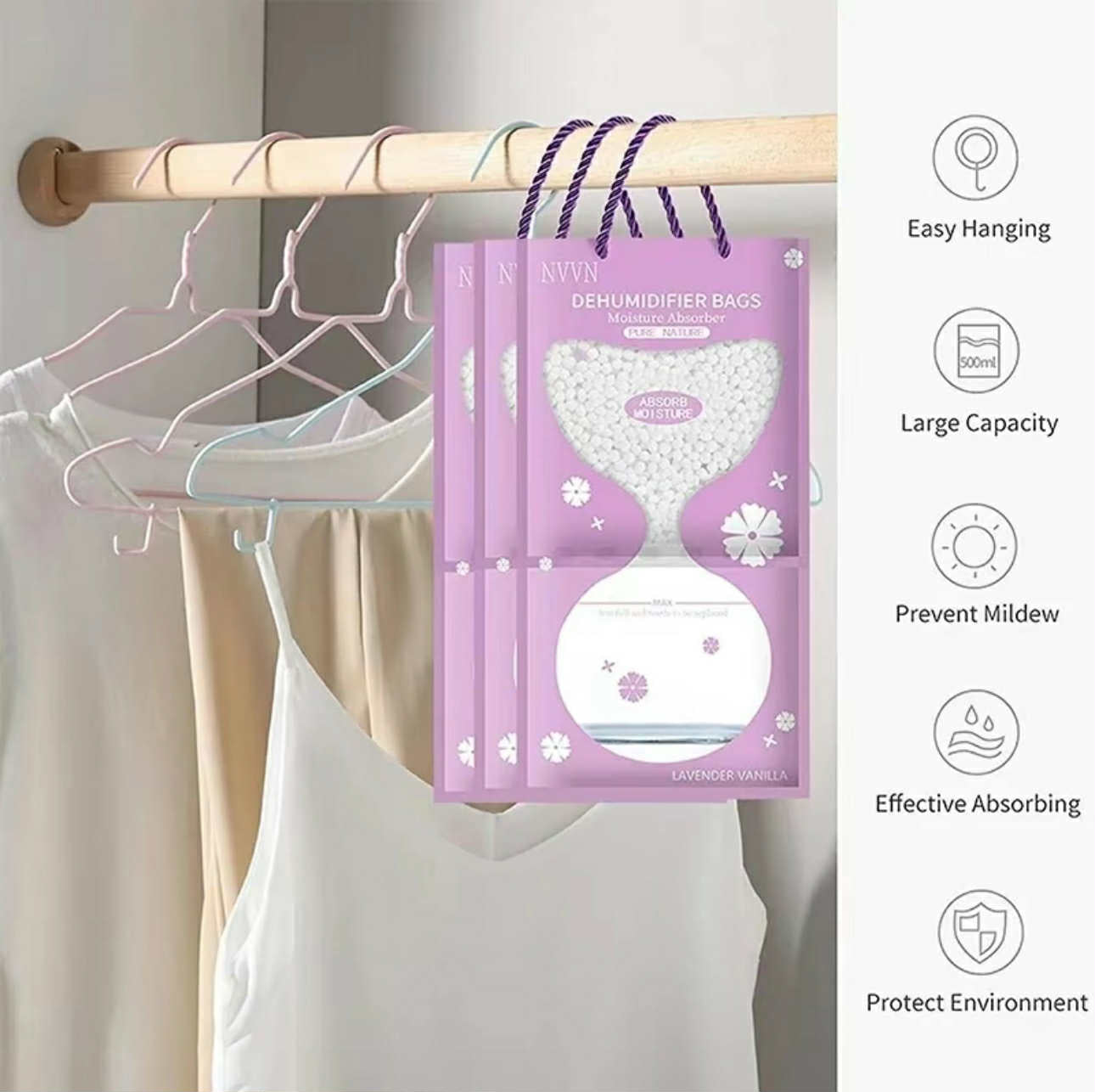 Hanging Dehumidifier Bag | 5 bags per Set
