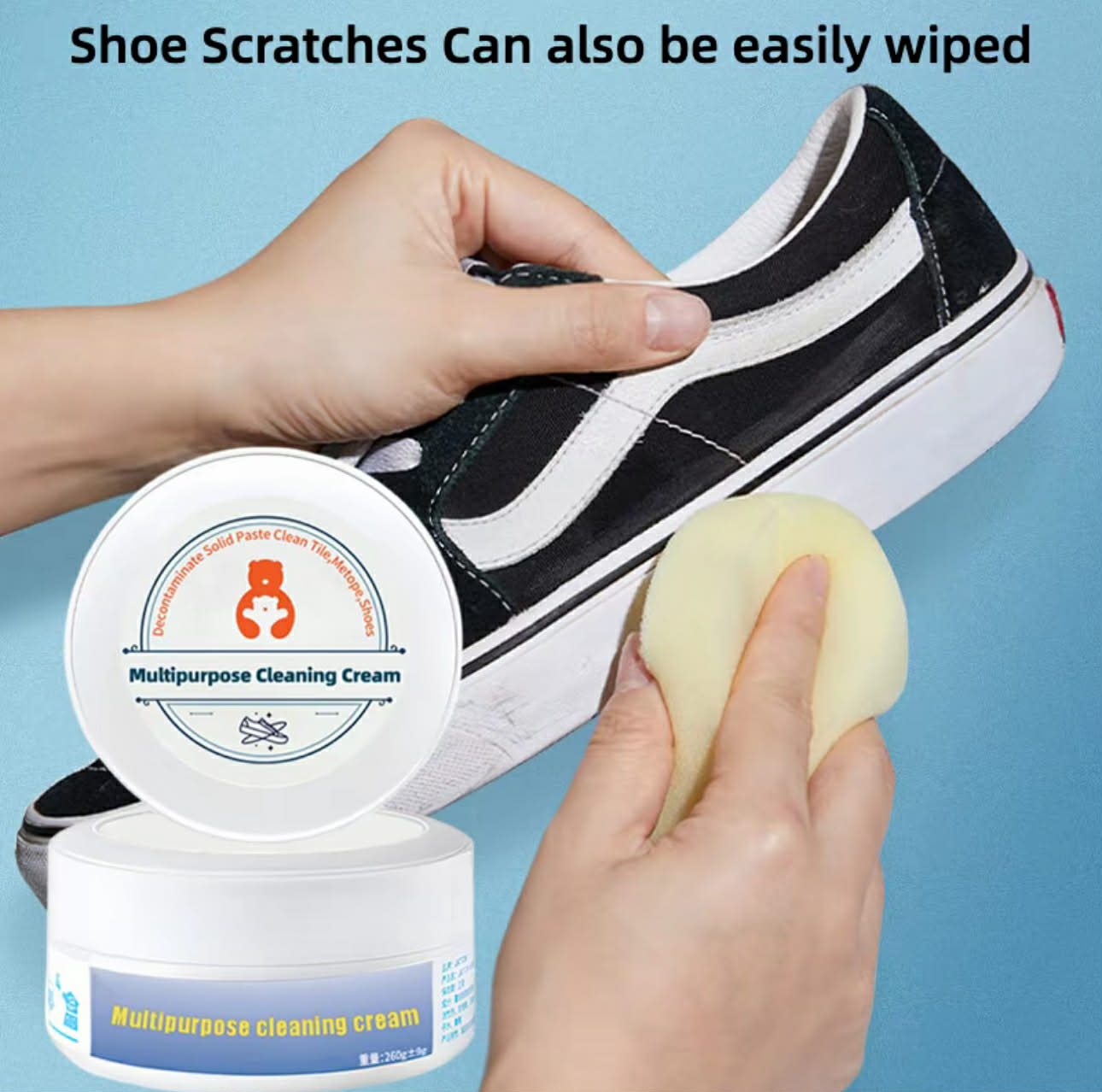 Multi-Purpose Cleaning Cream | Quick Clean w/ sponge