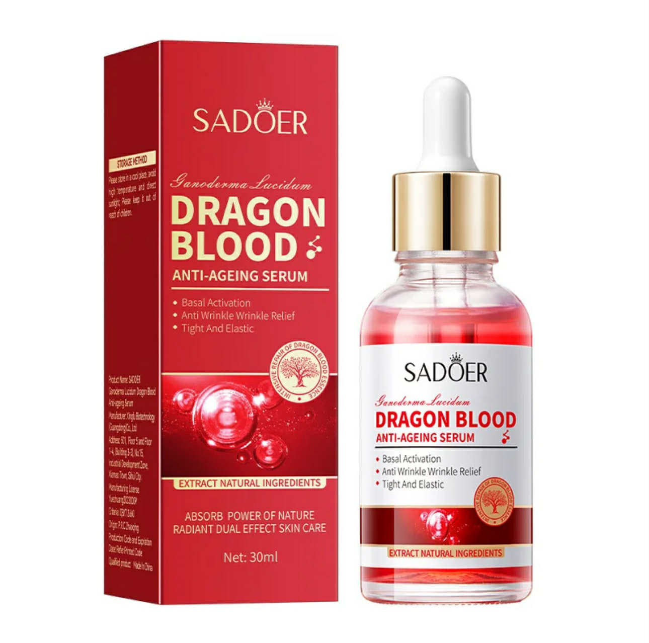 Dragon Blood Anti-Ageing Serum by Sadoer 30ml