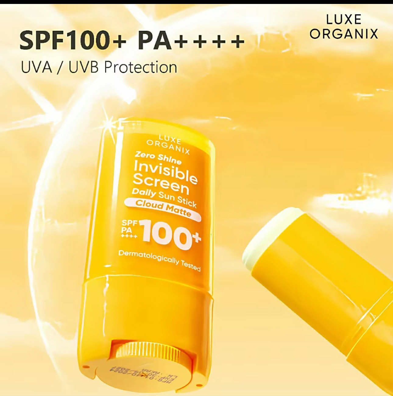 ZERO SHINE Invisible Sunscreen Daily Sun Stick w/ SPF 100 PA++++ by Luxe Organix