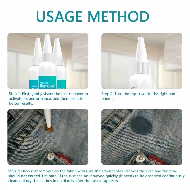 Fabric Rust Remover For Clothes | Rust Stain Remover 80ml