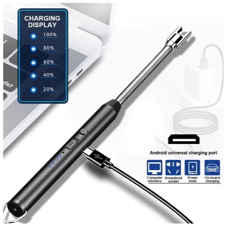RECHARGEABLE KITCHEN LIGHTER | Electric/USB | Windproof LED Plasma Arc